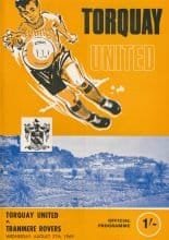 Torquay United v Tranmere Rovers 27-Aug-1969