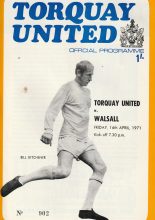 Torquay United v Walsall  14-Apr-1971
