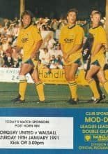 Torquay United v Walsall   19-Jan-1991
