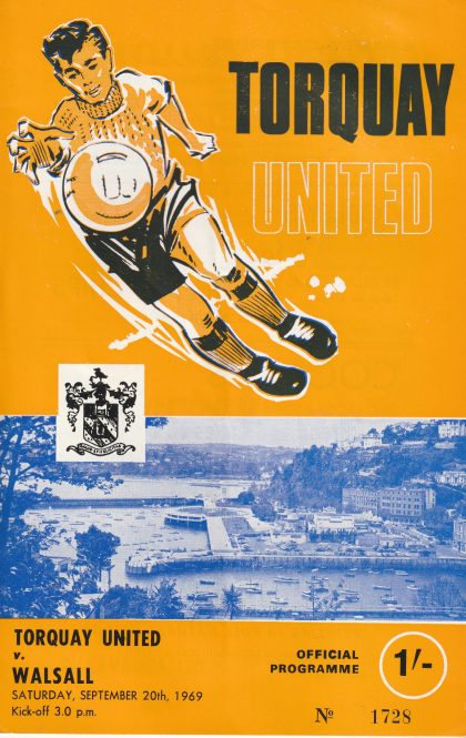 Torquay United v Walsall  20-Sep-1969
