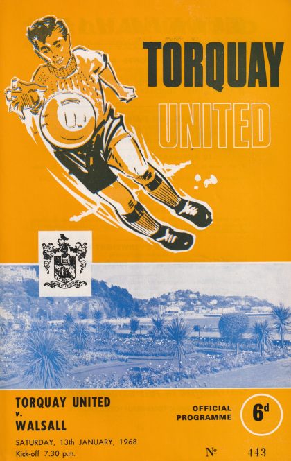 Torquay United v Walsall  13-Jan-1968