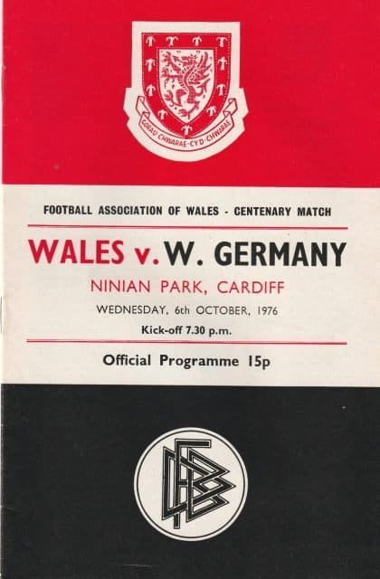 Wales v West Germany  06-Oct-1976