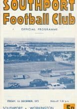 Southport v Workington 01-Dec-1972