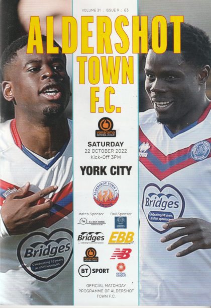 Aldershot Town v York City  22-Oct-2022
