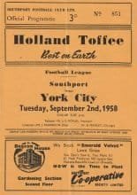 Southport v York City 02-Sep-1958