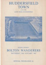 Huddersfield Town v Bolton Wanderers 14-Jan-1967