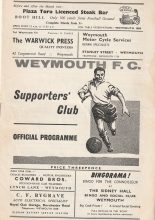 Weymouth Reserves v Bridgwater Town   06-Nov-1965