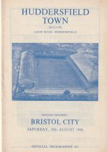 Huddersfield Town v Bristol City 20-Aug-1966