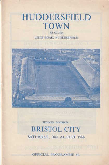 Huddersfield Town v Bristol City 20-Aug-1966