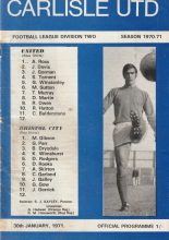 Carlisle United v Bristol City   30-Jan-1971