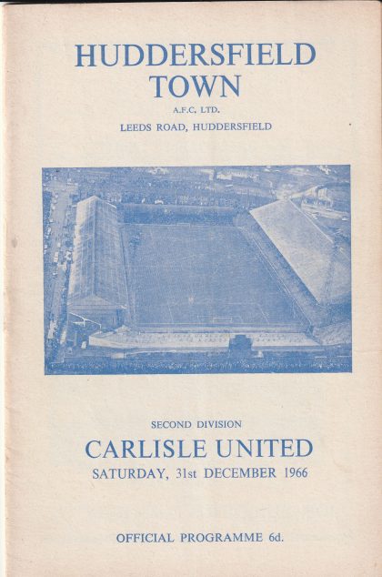 Huddersfield Town v Carlisle United 31-Dec-1966