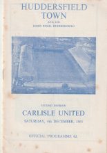Huddersfield Town v Carlisle United 04-Dec-1965