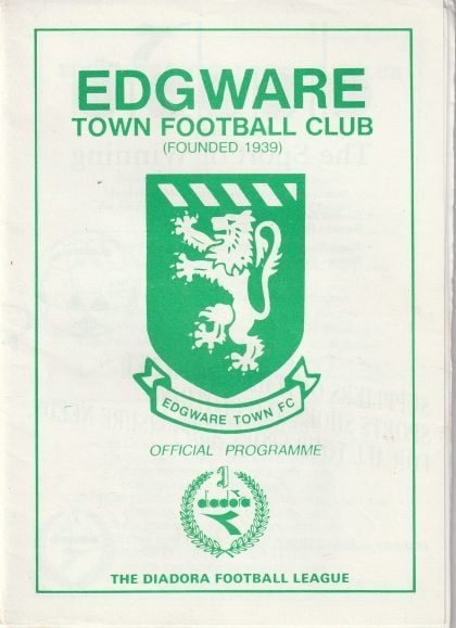 Edgware Town v Cheshunt  23-Oct-1991