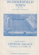 Huddersfield Town v Crystal Palace  01-Oct-1966