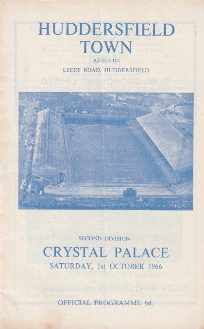 Huddersfield Town v Crystal Palace  01-Oct-1966
