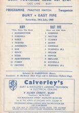 Bury v East Fife  26-Jul-1969