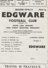 Edgware v Egham Town 31-Mar-1975