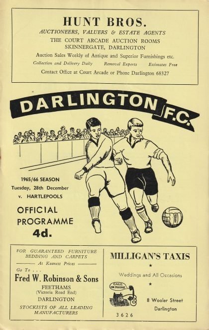 Darlington v Hartlepool United  28-Dec-1965