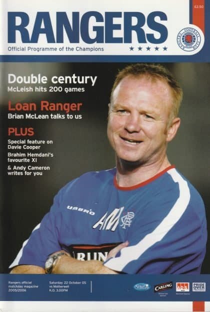 Glasgow Rangers v Motherwell 22-Oct-2005