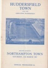 Huddersfield Town v Northampton Town  25-Mar-1967