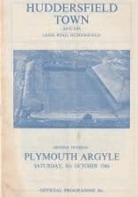 Huddersfield Town v Plymouth Argyle  08-Oct-1966