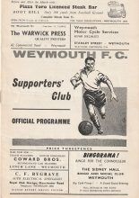 Weymouth v Poole Town  22-Sep-1965