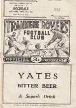 Tranmere Rovers v Rochdale  21-Apr-1962