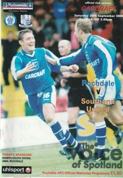 Rochdale v Southend United 30-Sep-2000