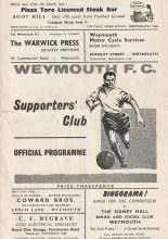 Weymouth v Wimbledon   21-Aug-1965