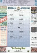 Rochdale v Southend United 30-Sep-2000