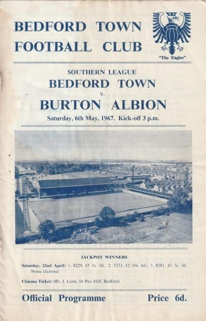 Bedford Town v Burton Albion  06-May-1967