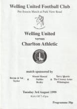 Welling United v Charlton Athletic 03-Aug-1999