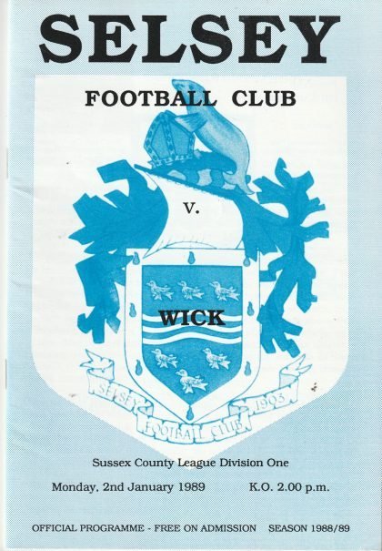 Selsey v Wick  02-Jan-1989