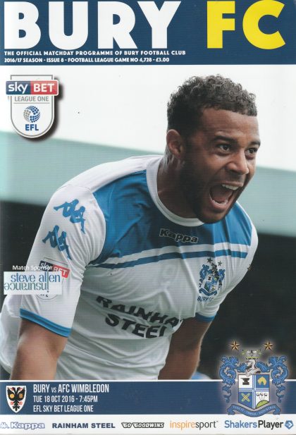 Bury v AFC Wimbledon  18-Oct-2016
