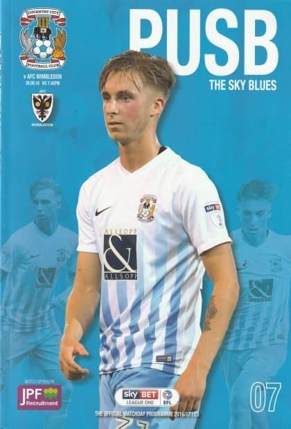Coventry City v AFC Wimbledon 28-Sep-2016
