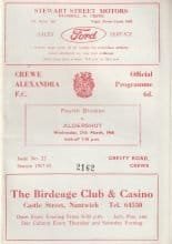 Crewe Alexandra v Aldershot 27-Mar-1968
