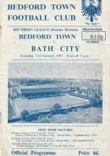 Bedford Town v Bath City  21-Jan-1967