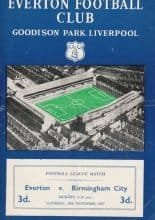 Everton v Birmingham City 16-Nov-1957