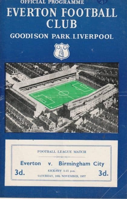 Everton v Birmingham City 16-Nov-1957
