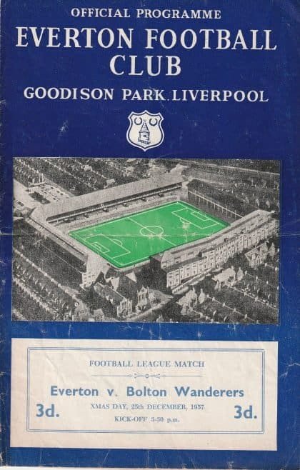 Everton v Bolton Wanderers 25-Dec-1957