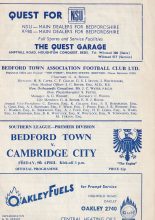 Bedford Town v Cambridge City  09-Apr-1971