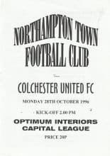 Northampton Town Reserves v Colchester United Reserves   28-Oct-1996