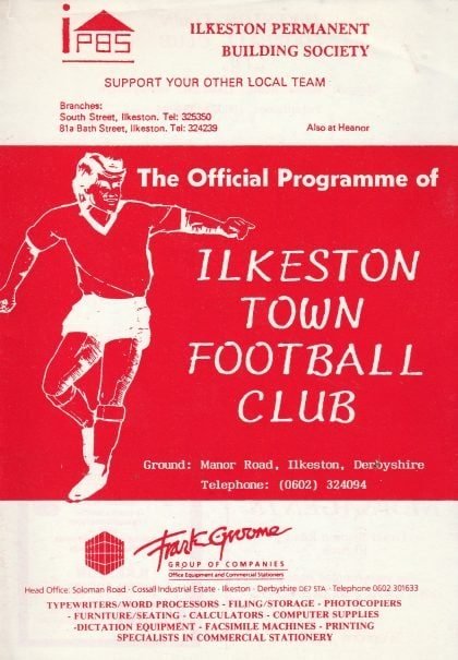 Ilkeston Town v Gainsborough Town 20-Aug-1988