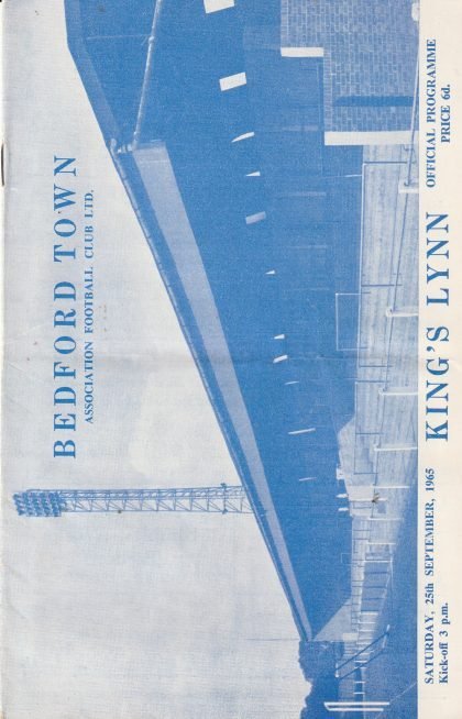 Bedford Town v King's Lynn  25-Sep-1965