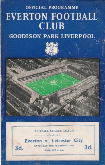 Everton v Leicester City 18-Feb-1958