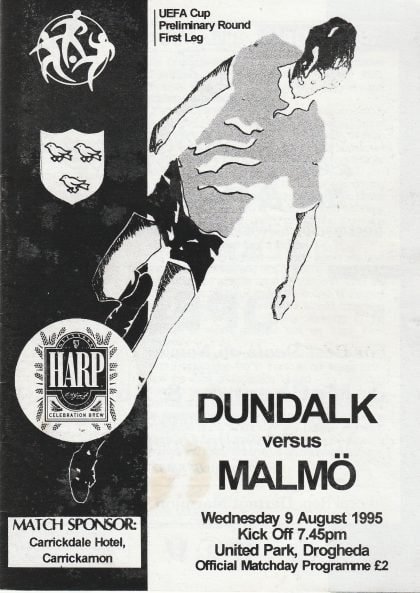 Dundalk v Malmo FF  09-Aug-1995