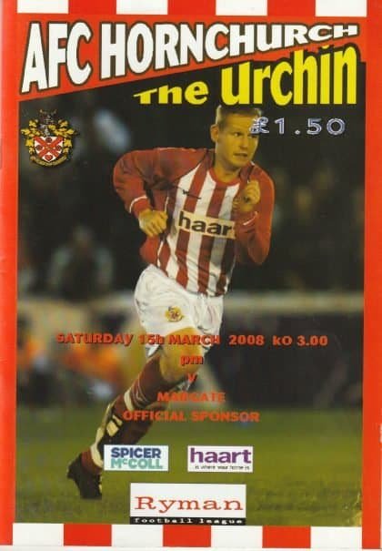 AFC Hornchurch v Margate  15-Mar-2008