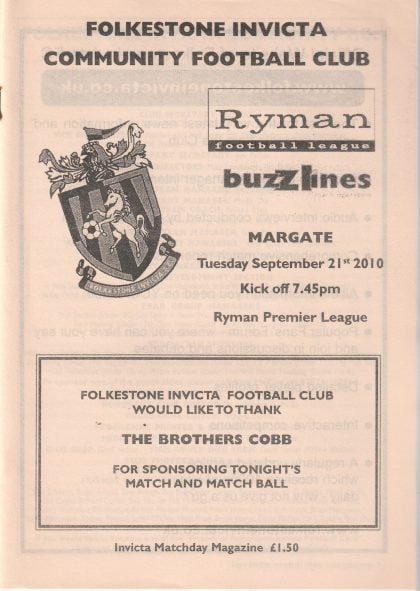 Folkestone Invicta v Margate  21-Sep-2010