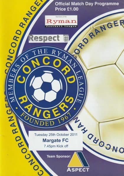 Concord Rangers v Margate  25-Oct-2011