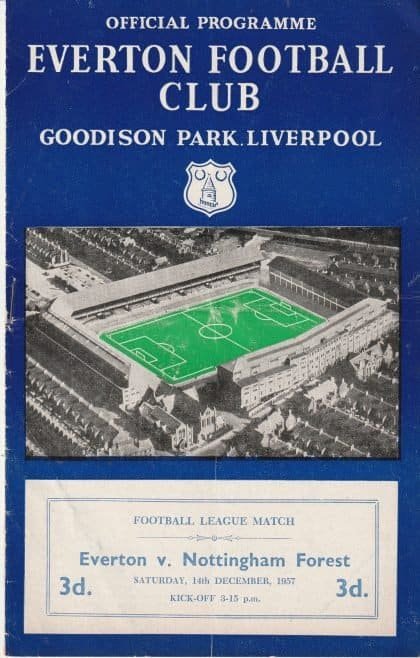 Everton v Nottingham Forest  14-Dec-1957